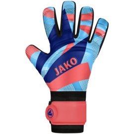 JAKO Keeperhandschoen River Basic Junior RC koraal/hemelsblauw/navy (2580/192) (NIEUW)