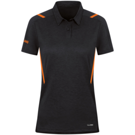 JAKO Polo Challenge noir mélange/orange fluo (6321/506)