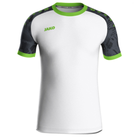 JAKO Shirt Iconic KM wit/zwart/fluogroen (4224/014)