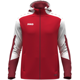 JAKO Jas met kap Dynamic rood/wit/donkerrood (6870/114) (NIEUW)