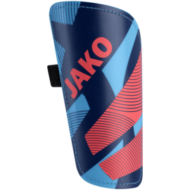 JAKO Scheenbeschermer River Basic hemelsblauw/navy/koraal (2775/434) (NIEUW)