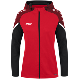 JAKO Jas met kap Performance rood/zwart (6822/101)