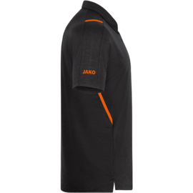 JAKO Polo Challenge noir mélange/orange fluo (6321/506)