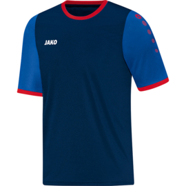 JAKO Shirt Leeds KM navy/royal/rood (4217/09) (SALE)