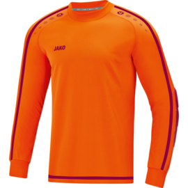 JAKO Keepershirt Striker 2.0 fluo oranje/wijnrood (8905/19) - RONDE PRIJS