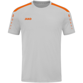 JAKO Shirt Power KM  zachtgrijs/fluo oranje (4223/846)