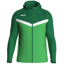 JAKO Jas met kap Iconic zachtgroen/sportgreen (6824/222)