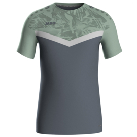 JAKO T-shirt Iconic zachtgrijs/mintgroen/anthra light (6124/852) - LEVERBAAR VANAF APRIL 