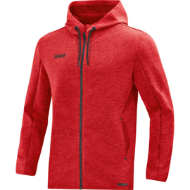 JAKO Veste à capuchon Premium Basics  rouge mélange 6829/01