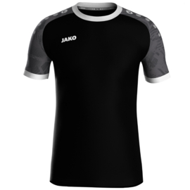 JAKO Shirt Iconic KM zwart/antraciet (4224/801)
