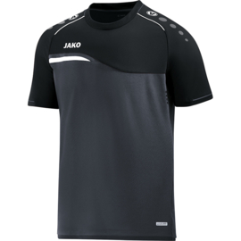 JAKO T-shirt Competition 2.0 antraciet/zwart (6118/08) - RONDE PRIJS