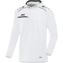 JAKO Sweater met kap Prestige wit/zwart (8858/00) - RONDE PRIJS