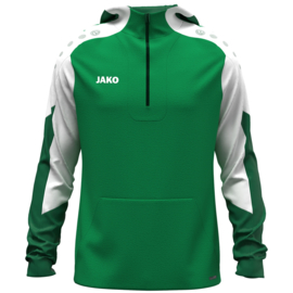 JAKO Sweater met kap Dynamic groen/wit/donkergroen (6770/204) (NIEUW)