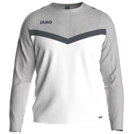 JAKO Sweater Iconic wit/zachtgrijs (8824/016) - LEVERBAAR VANAF APRIL