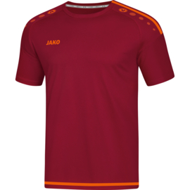 JAKO T-shirt Striker 2.0 wijnrood/fluo oranje (4219/13) (SALE)