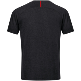 JAKO T-shirt Challenge noir mélange/rouge (6121/502)