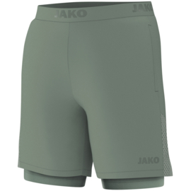 JAKO 2-in-1 short Power mintgroen/antra light (6276/237)