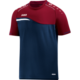 JAKO T-shirt Competition 2.0 marine/donkerrood (6118/09) - RONDE PRIJS