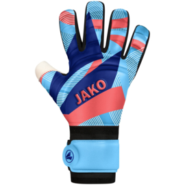 JAKO Keeperhandschoen River Supersoft NC hemelsblauw/koraal/navy (2584/436) (NIEUW)