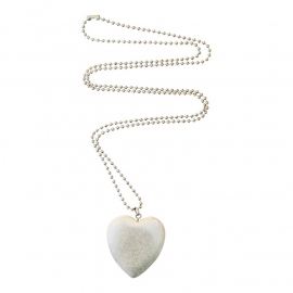 White heart necklace