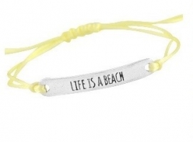 Life is a beach - yellow/silver