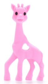 Bijtring giraffe roze