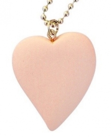 Pink heart necklace