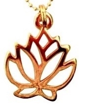 Lotus gold necklace