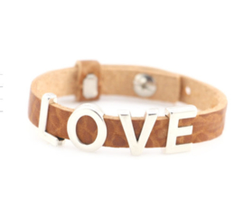 Leather letter bracelet!