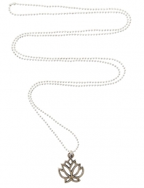 Lotus silver necklace