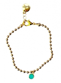 Ballchain gold turquoise