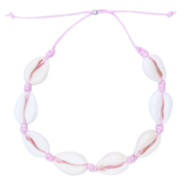 Sea shell light pink anklet