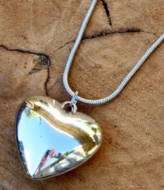 Silver heart necklace