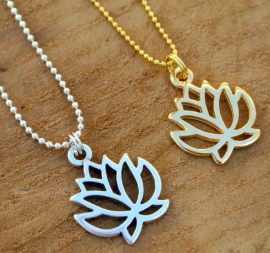 Lotus silver necklace