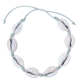 Sea shell grey anklet