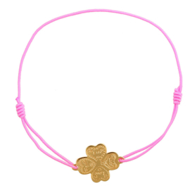 Clover bracelet pink
