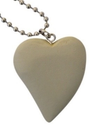 Light grey heart necklace