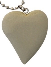 Grey heart necklace