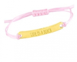 Life is a beach - pink/gold