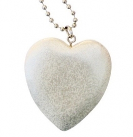 White heart necklace