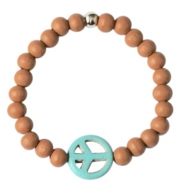 Cognac & turquoise peace kids