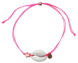 Hot pink & rosé anklet