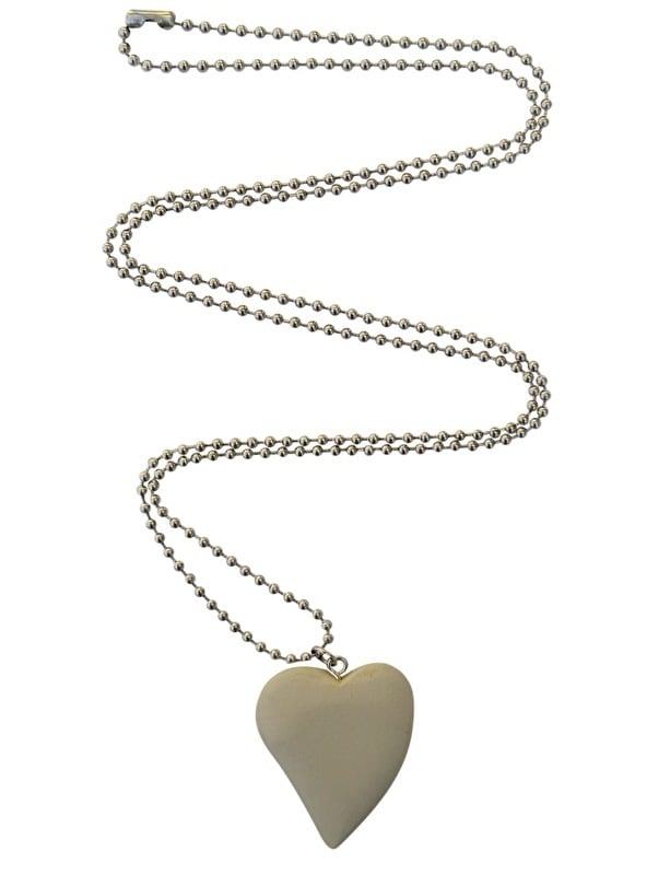Grey heart necklace