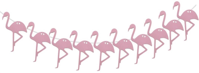 Slinger flamingo hout roze