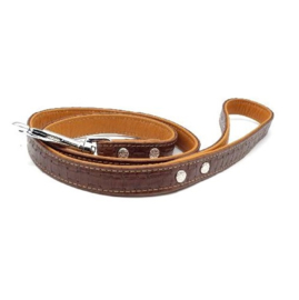 Riem Leer Vlecht-look 100 - 120 cm