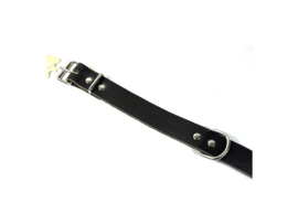 Leren Halsband Zwart 67 cm