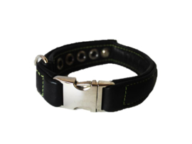 Halsband Leer Zwart Verstelbaar