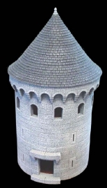 TAB187 - Gothic Conical Large Circular Tower