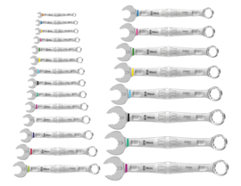 Wera 6003 Joker 22 set 1 ringsteeksleutel-set, 22‑delig 05020232001