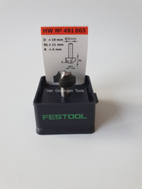 Festool Kwartrondprofielfrees HW S8 D19/R4 491005